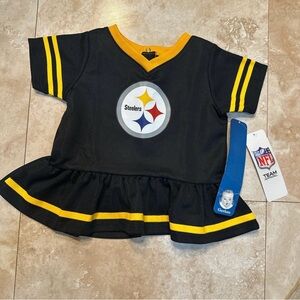 NFL Team Baby Steelers Dress - Black and Yellow